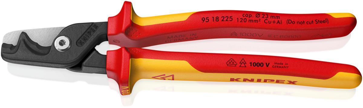 Kabelsax Knipex 9518 StepCut XL 1000V - KABELSAX KNIPEX VDE 225MM 95 18 225