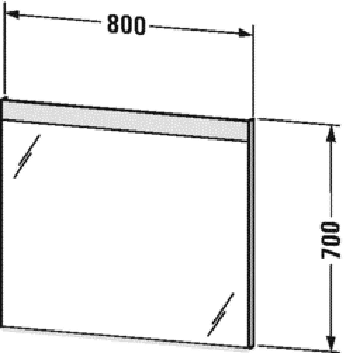 Spegel med belysning runtom, Duravit - DURAVIT SPEGEL MED BELYSN. 80X70, BEL.OVAN