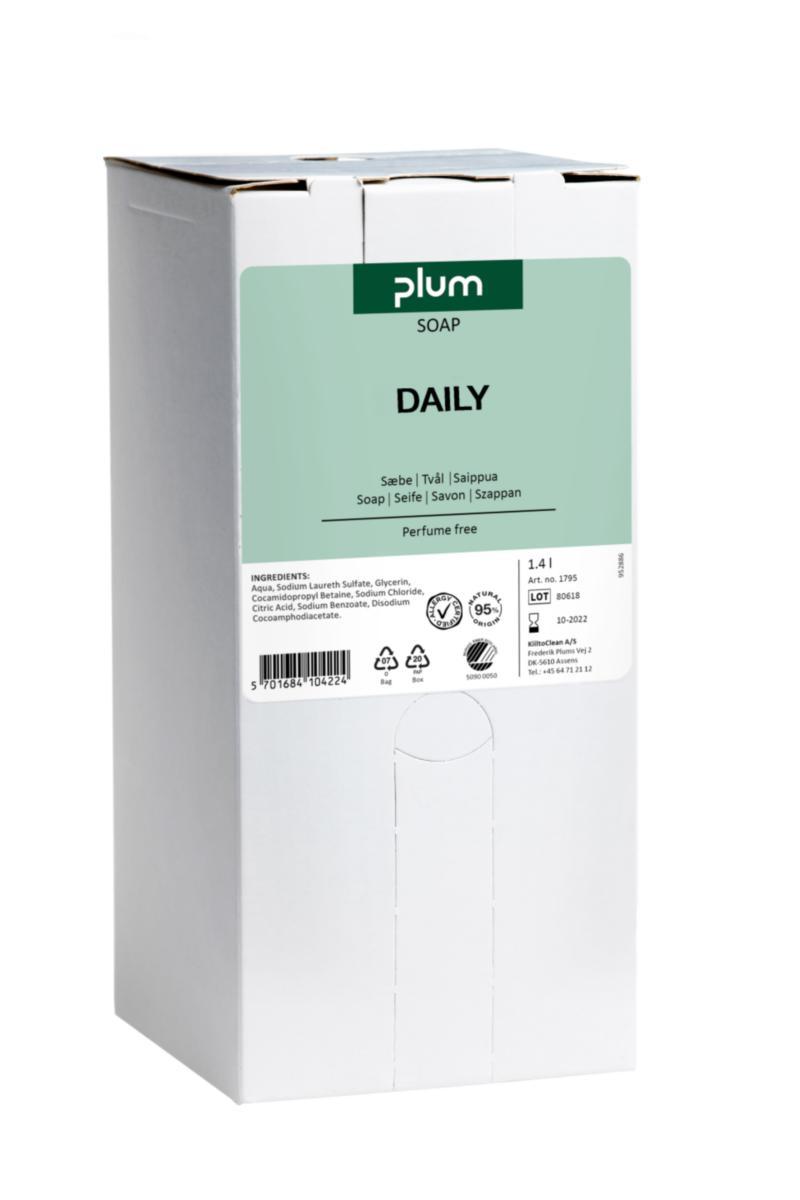 Liquid soap Plum Daily - CREAM SOAP FLUID PLUM DAILY 1.4L BAG-IN-BOX ECO LABEL