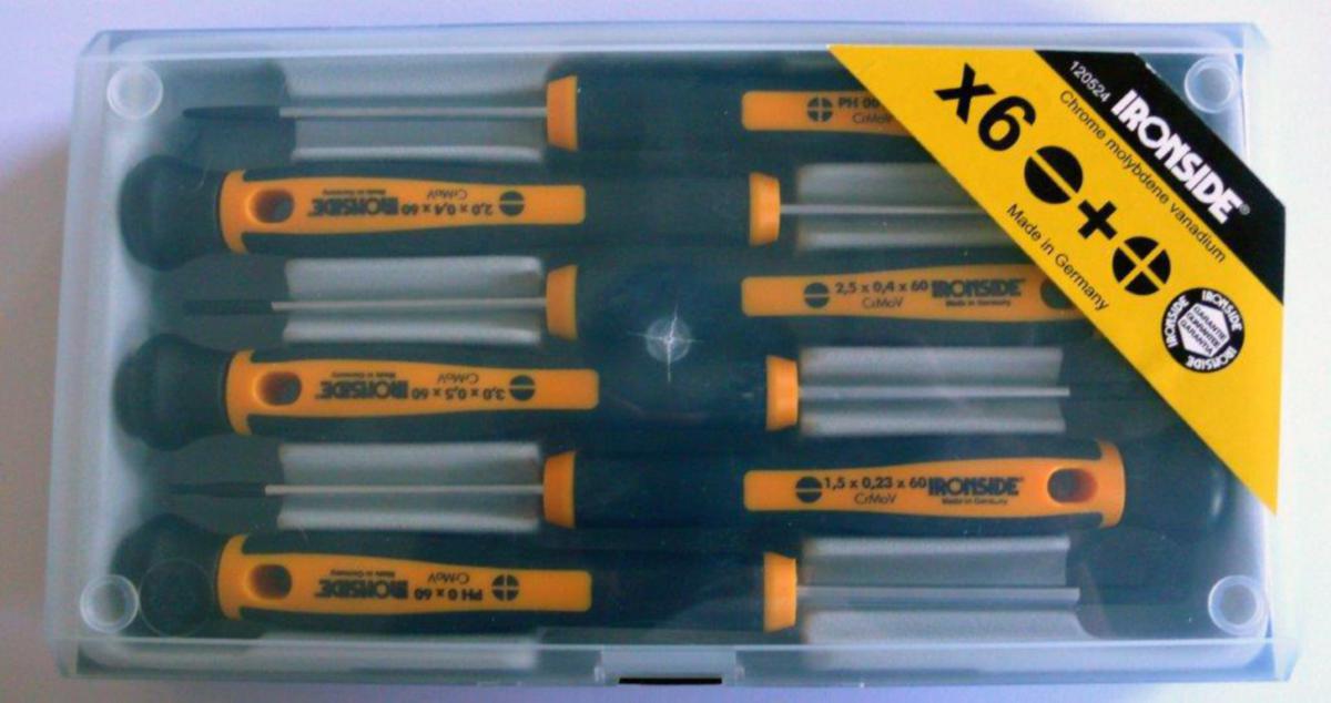 Screwdriver set prec ironside - SCREWDRIVER SET PREC IRONSIDE SL+PH 6 PCS 120524
