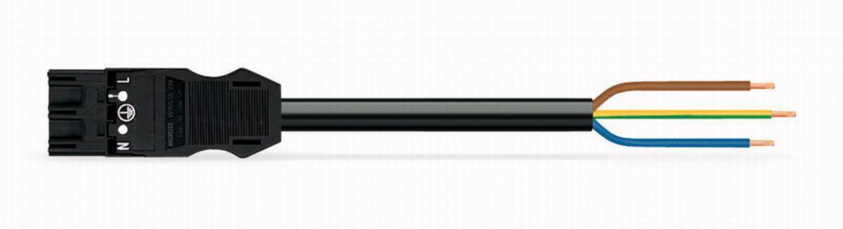 Kablage Snabbkoppling Winsta Cca, hane-fri - KABLAGE CCA 3G1,5 HA/FRI 1M SV 771-9393/266-101