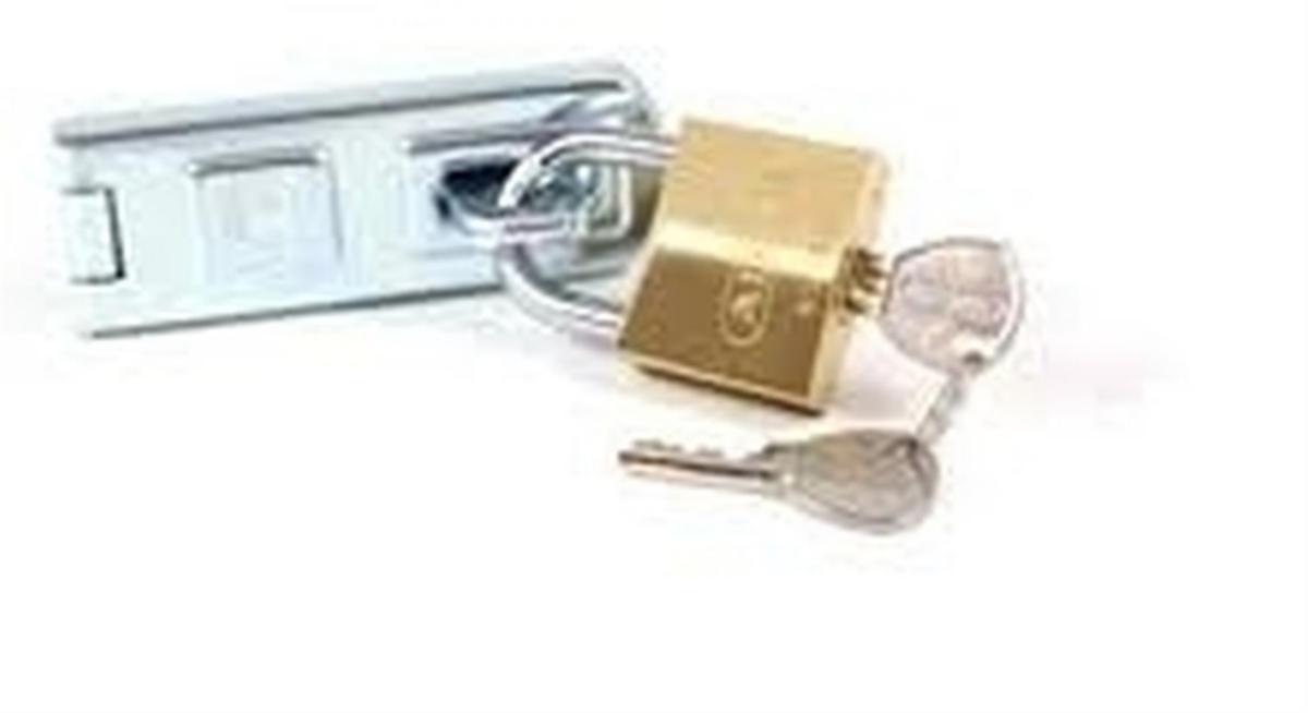 Joint hasp 100 with padlock - HATCH & PADLOCK ABUS 100/100 INCLUDING PADLOCK 65/40 SB