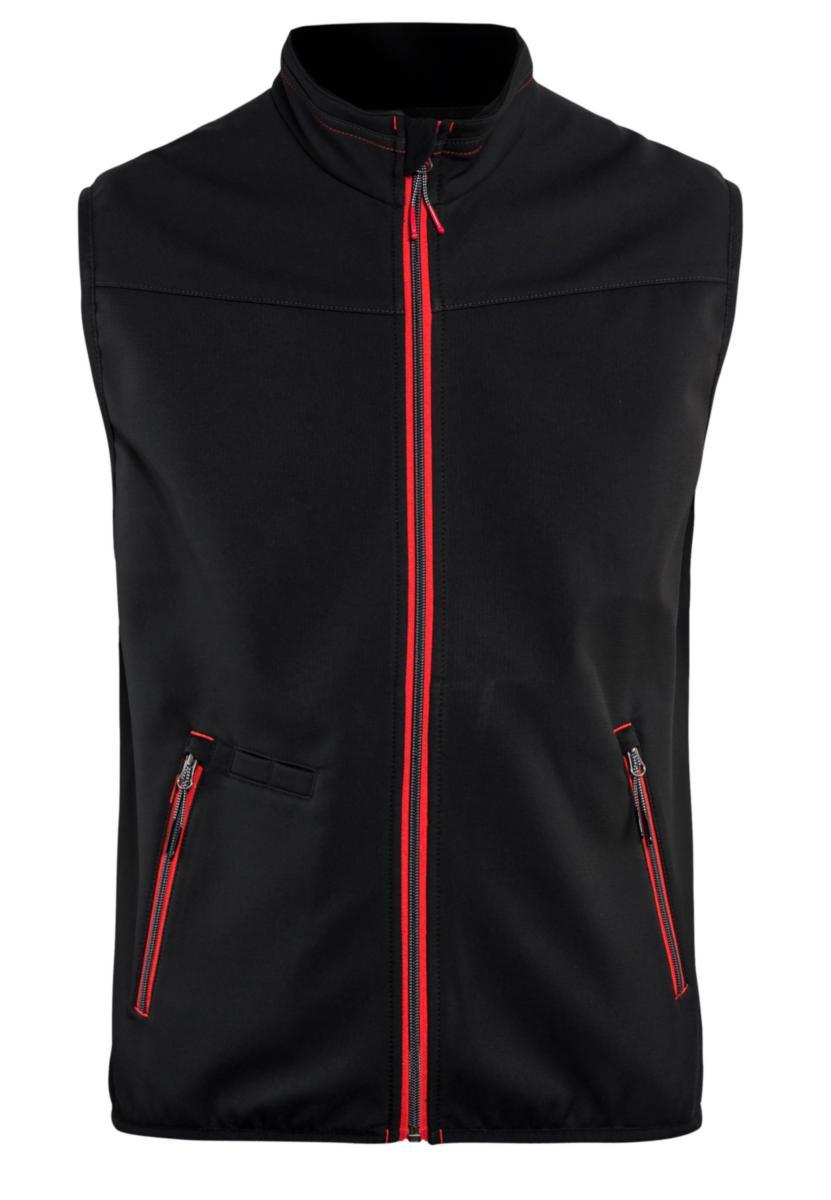 Softshellväst Blåkläder 3850-2516 - SOFTSHELLVÄST BLK 3850-2516 SVART/RÖD XS