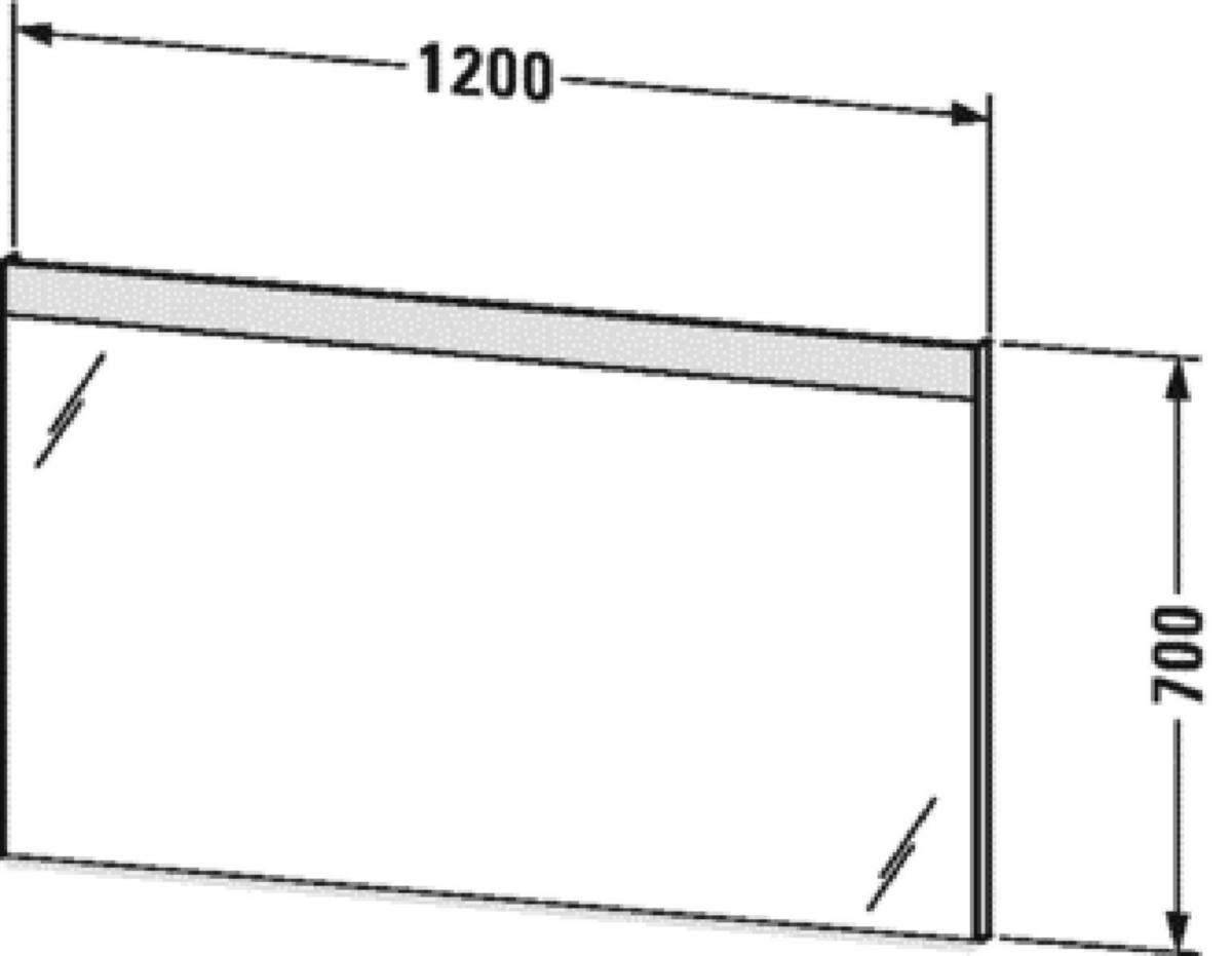 Spegel med belysning runtom, Duravit - DURAVIT SPEGEL MED BELYSN. 120X70, BEL.OVAN, BRYTARE HÖ