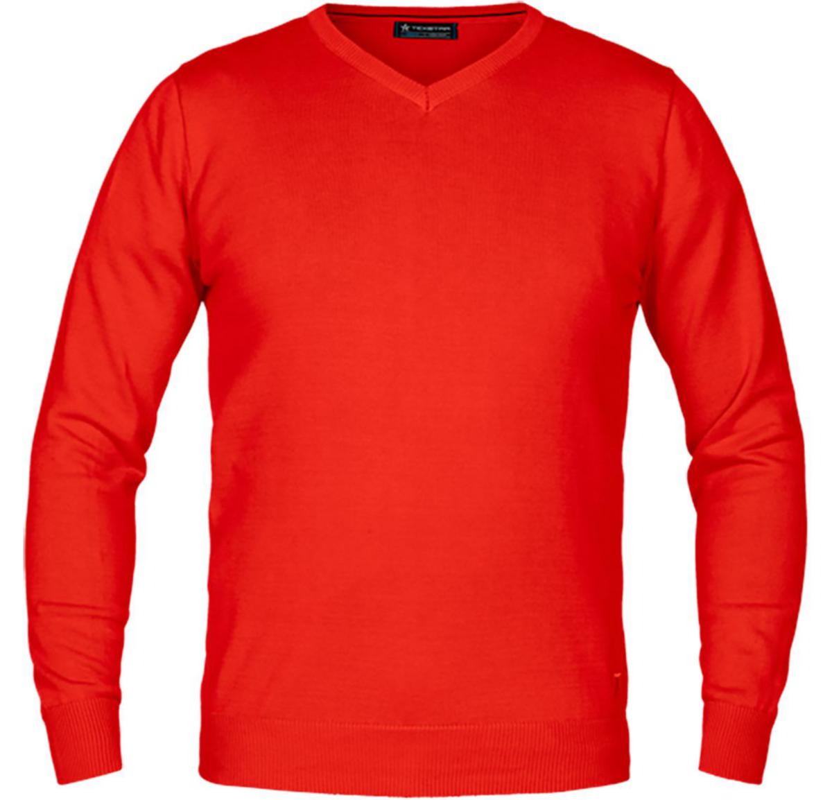 Pullover Texstar PL01 - PULLOVER TEXSTAR PL01 V-HALS RÖD STL XXL