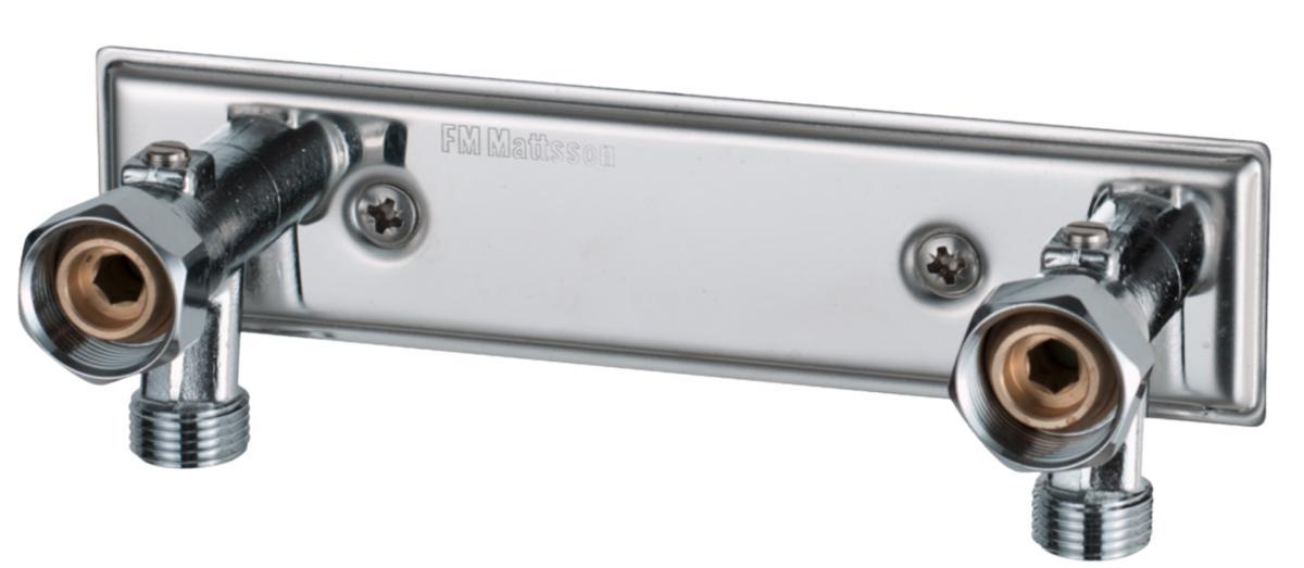 Blandarfästen för synlig rördragning 160 c/c med föravstängning, FMM - FMM BLANDARFÄSTE 160C/C VK M FÖRAVST