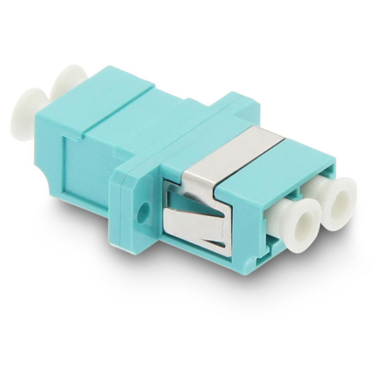 Fibre splice connectors Multimode OM1, OM2, OM3, Eurolan - ADAPTER 2XLC MM OM3 AQUA 36A-M1-2LC-AQ