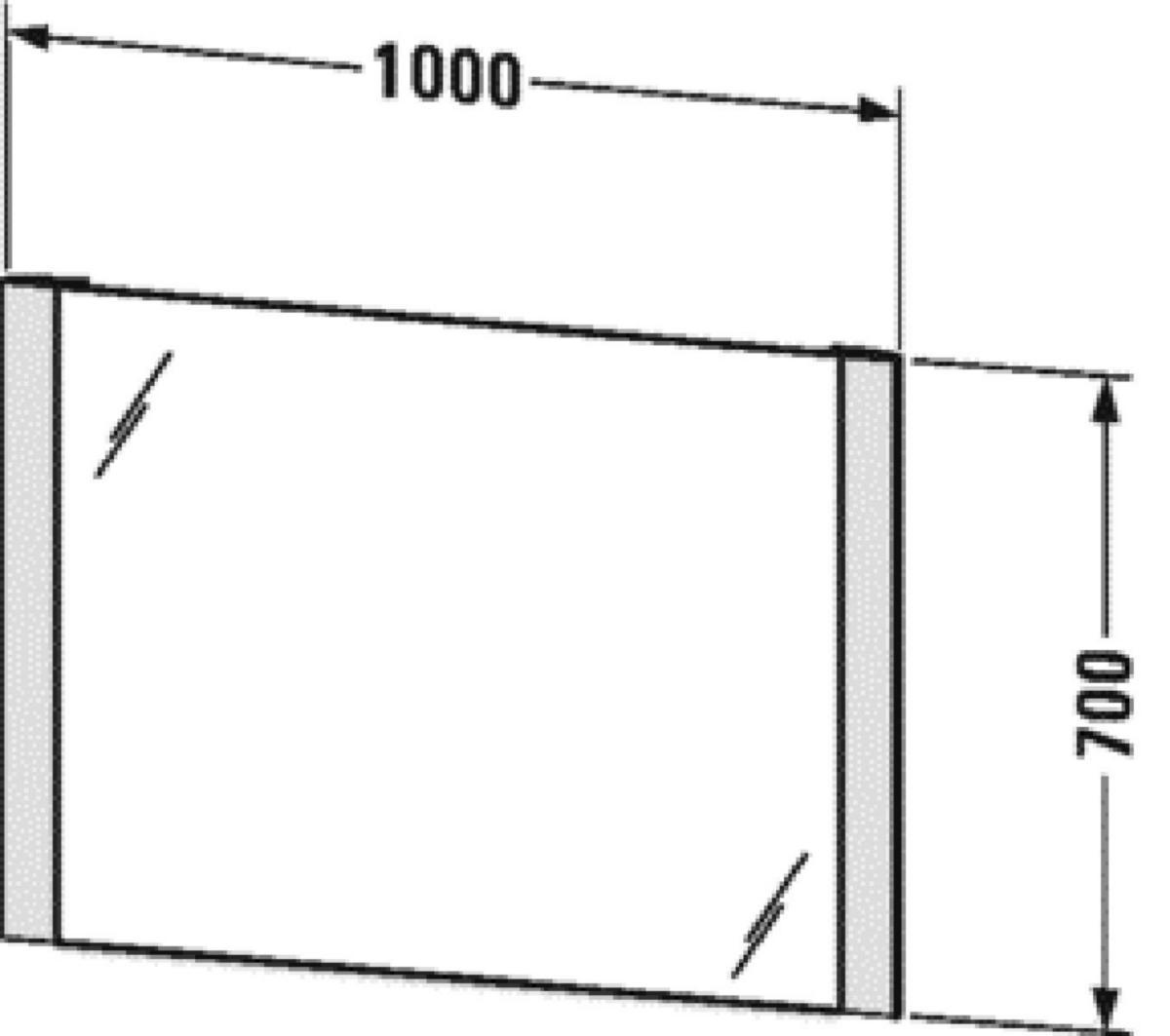 Spegel med belysning sida, Duravit - DURAVIT SPEGEL MED BELYSN. 100X70, BEL.SIDA
