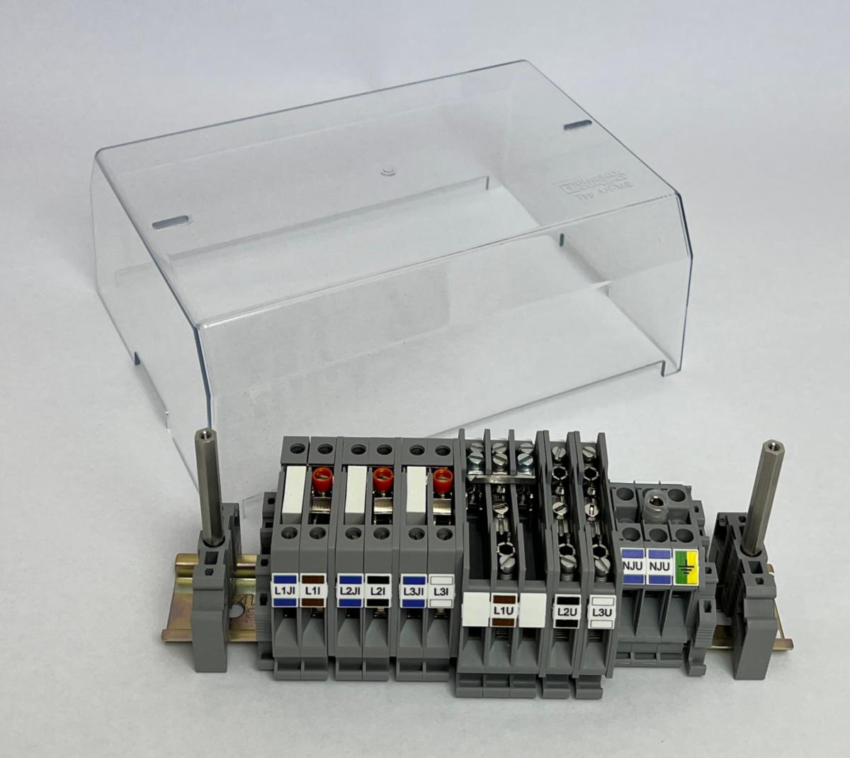 Mätarprovningsplintrad TS-PX - MÄTARPLINT STD 1 N MED KÅPA TS -PX SE STD 1 N WITH COVER