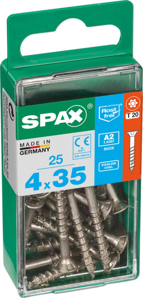 Träskruv TFT SPAX rostfri A2 SB-pack - TRÄSKRUV TFTD SPAX A2 T20 4X35 25ST