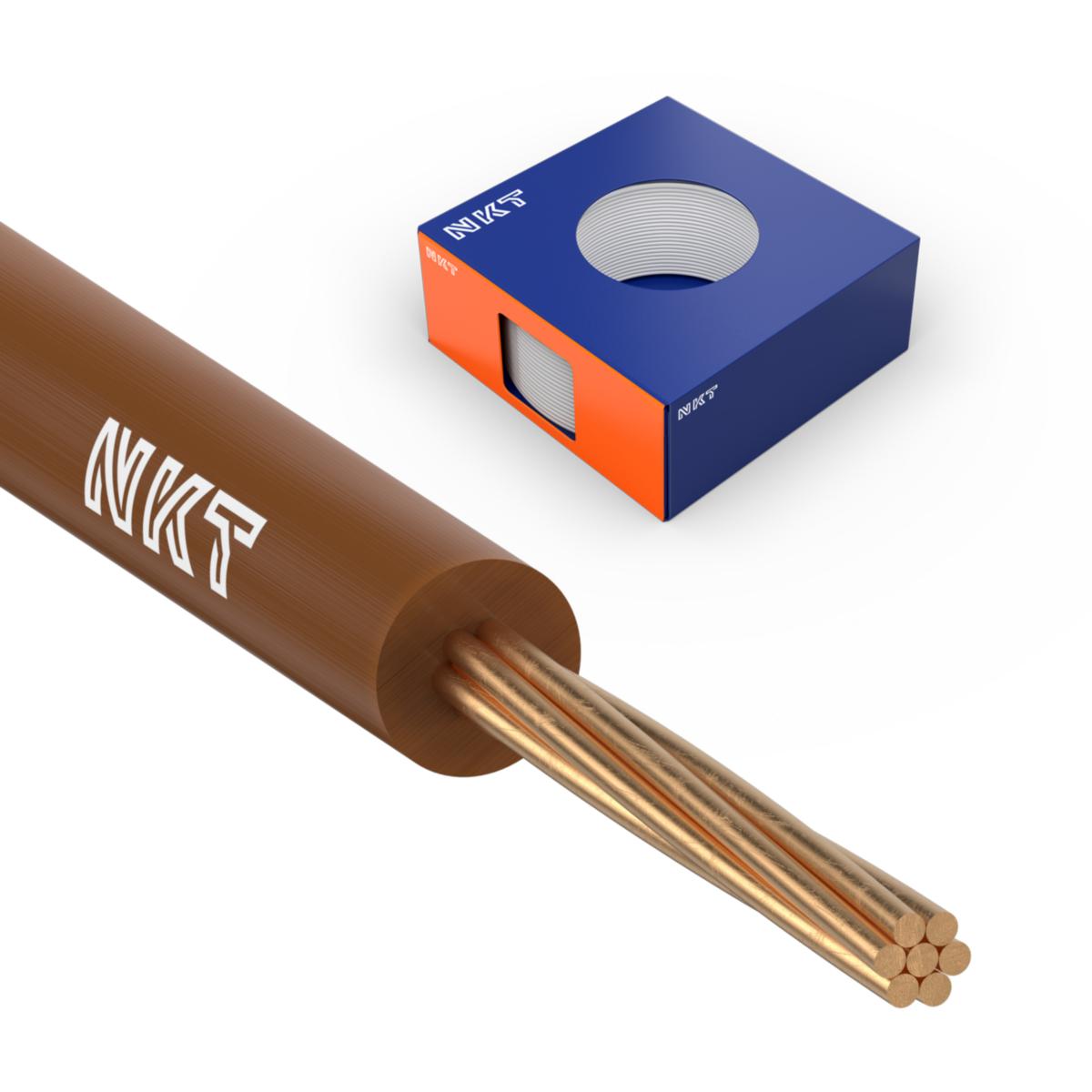 Installationskabel halogenfri FQ Xtra (H07Z1-R) 450/750V Dca, Nkt - FQ XTRA 1.5 BRUN DCA R100 (*2)