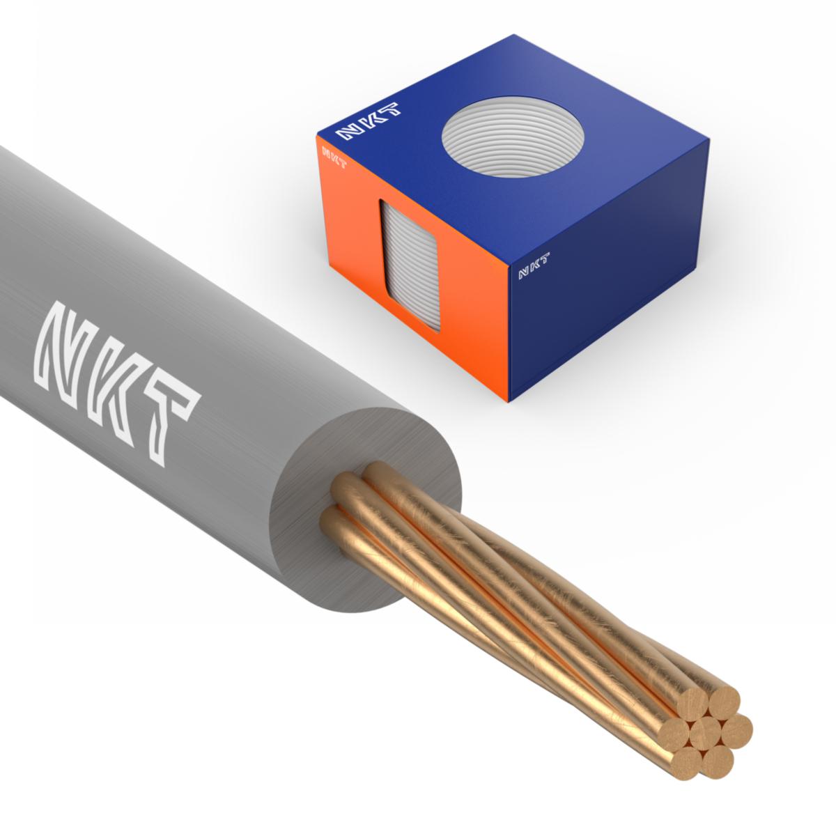 Installationskabel halogenfri FQ Xtra (H07Z1-R) 450/750V Dca, Nkt - FQ XTRA 2.5 GRÅ DCA R100 (*2)