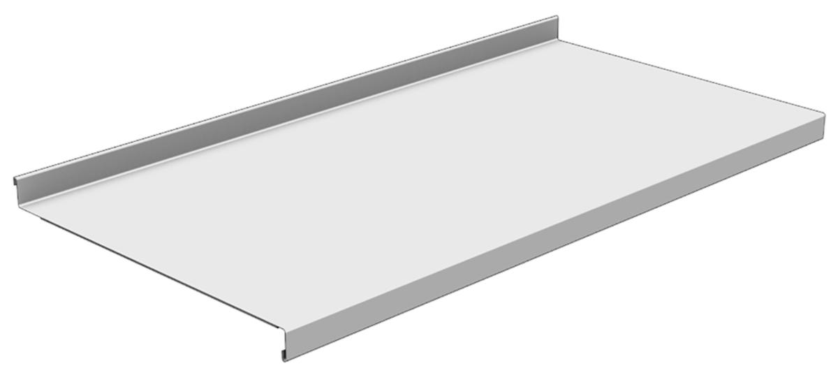Plåthylla Hyllteknik skarv med fjäderlist - PLÅTHYLLA M.FJÄDERLIST 905X400 MM VIT
