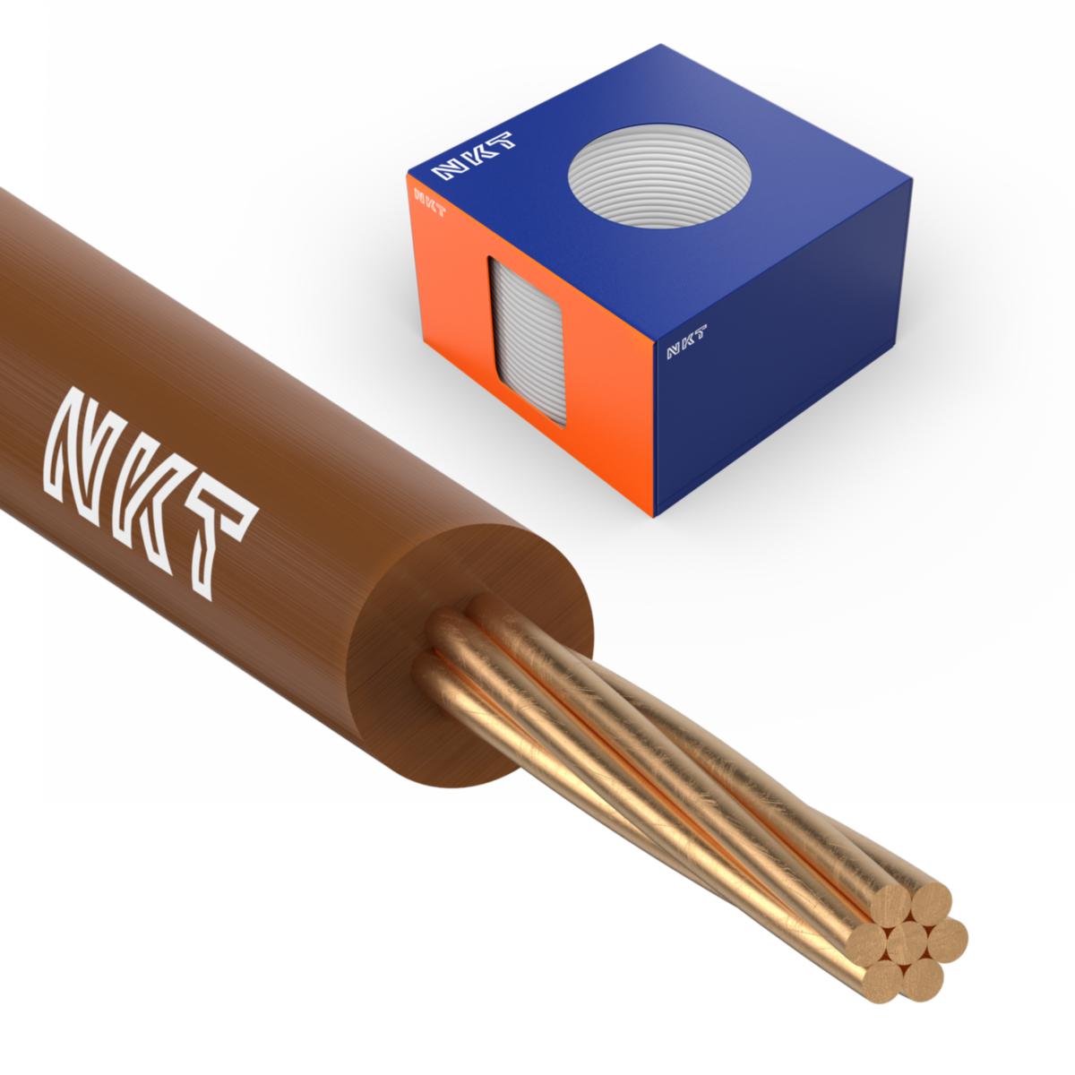 Installationskabel halogenfri FQ Xtra (H07Z1-R) 450/750V Dca, Nkt - FQ XTRA 2.5 BRUN DCA R100 (*2)