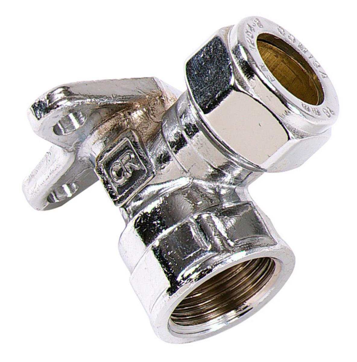 Valve bracket A 803 WP, chrome-plated, a-collection - 15xG15 WALLPLATE ELBOW Cu x FEMALE, CROME A-COLLECTION
