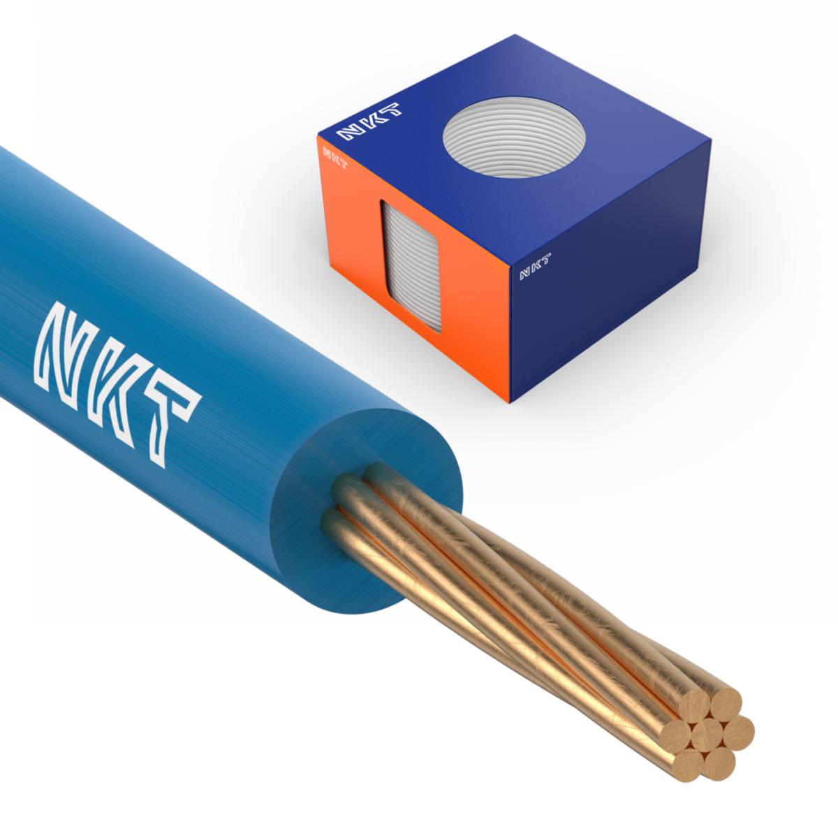 Installationskabel halogenfri FQ Xtra (H07Z1-R) 450/750V Dca, Nkt - FQ XTRA 2.5 BLÅ DCA R100 (*2)