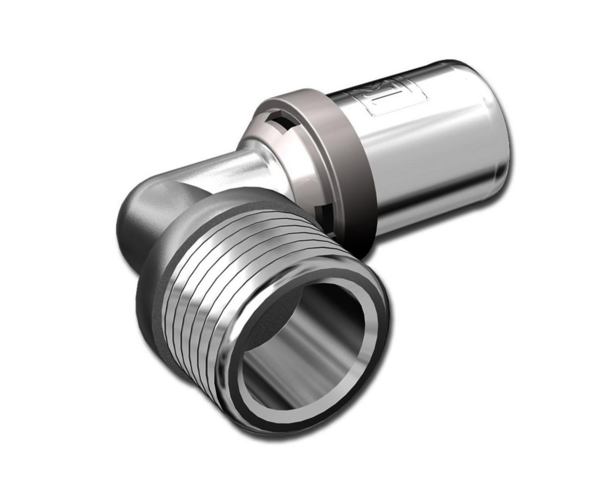90º angle fitting external thread, PressPex, LK - ANGLE FITTING MALE 90º AX20X½" LK SYSTEMS
