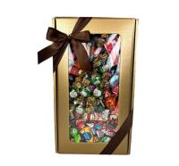 Golden candy box with window