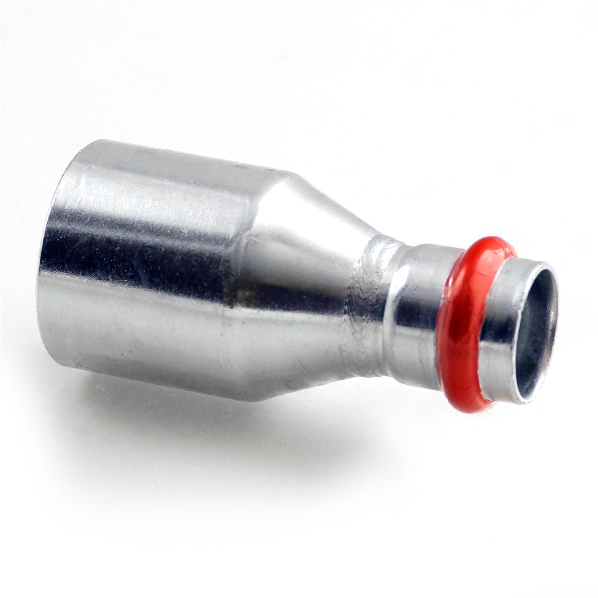 Reduction with smooth end, type V, electro-galvanized, A-press, a-collection - 15-12 REDUCER WITH PLAIN END V CARBON STEEL A-PRESS