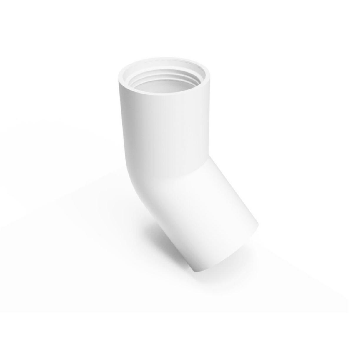 Bend 45°, PP, Purus - BEND 40/45° WHITE PUSH-IN PURUS