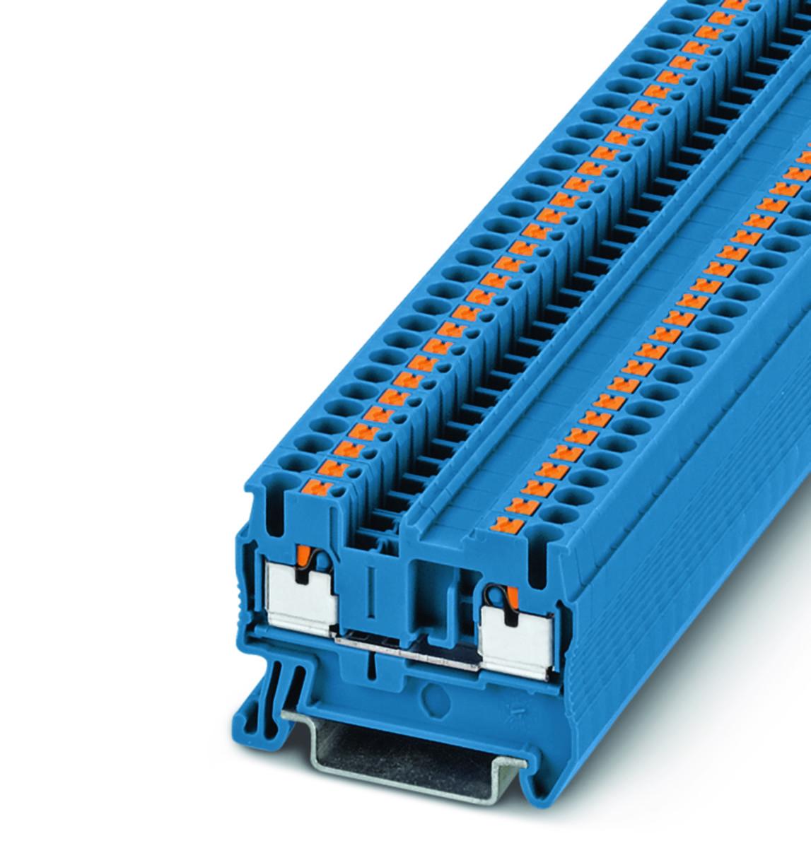 Genomgångsplint PT - FJÄDERPLINT 2,5MM2 2ANSL BLÅ PT 2,5 BU