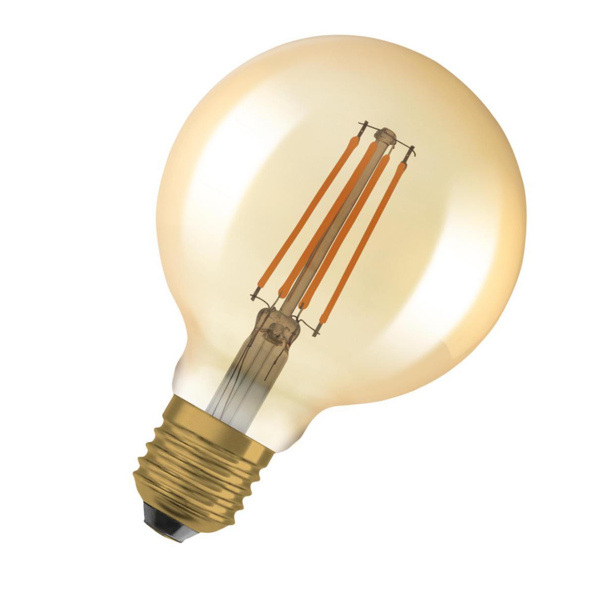 LED-lampa Vintage 1906, Glob, Guld, dimbar - LED GLOB DIM GULD 824 E27 4099854132315