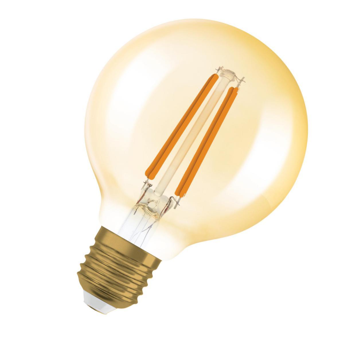 LED-lampa Vintage 1906, Glob, Guld, dimbar - LED GLOB DIM GULD 824 E27 4099854137860