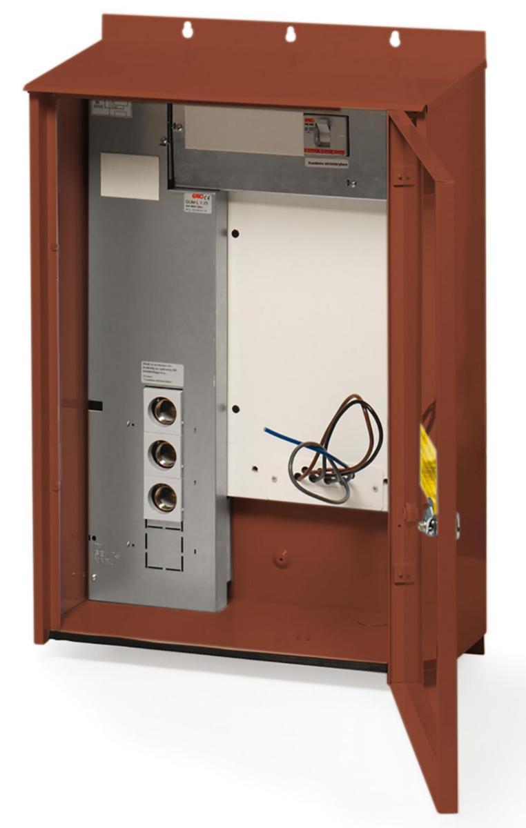 Meter cabinet GUM-L for surface mounting - MET CAB OUTS L25A RED GUM-L 1-25 FA