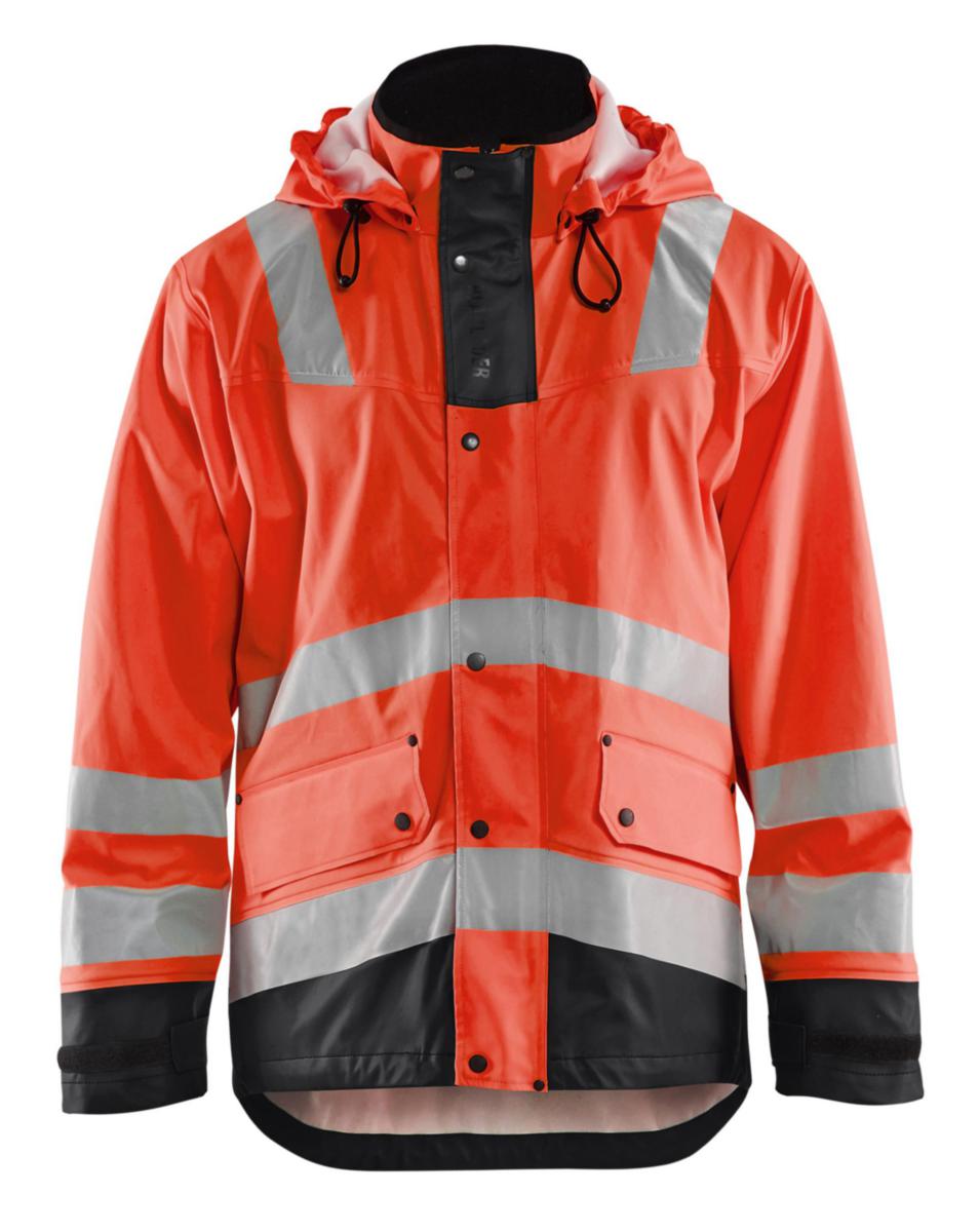Regnjacka Blåkläder 4302-2003 - REGNJACKA BLK 4302-2003 VARSEL KL.3 RÖD/SVART STL XL