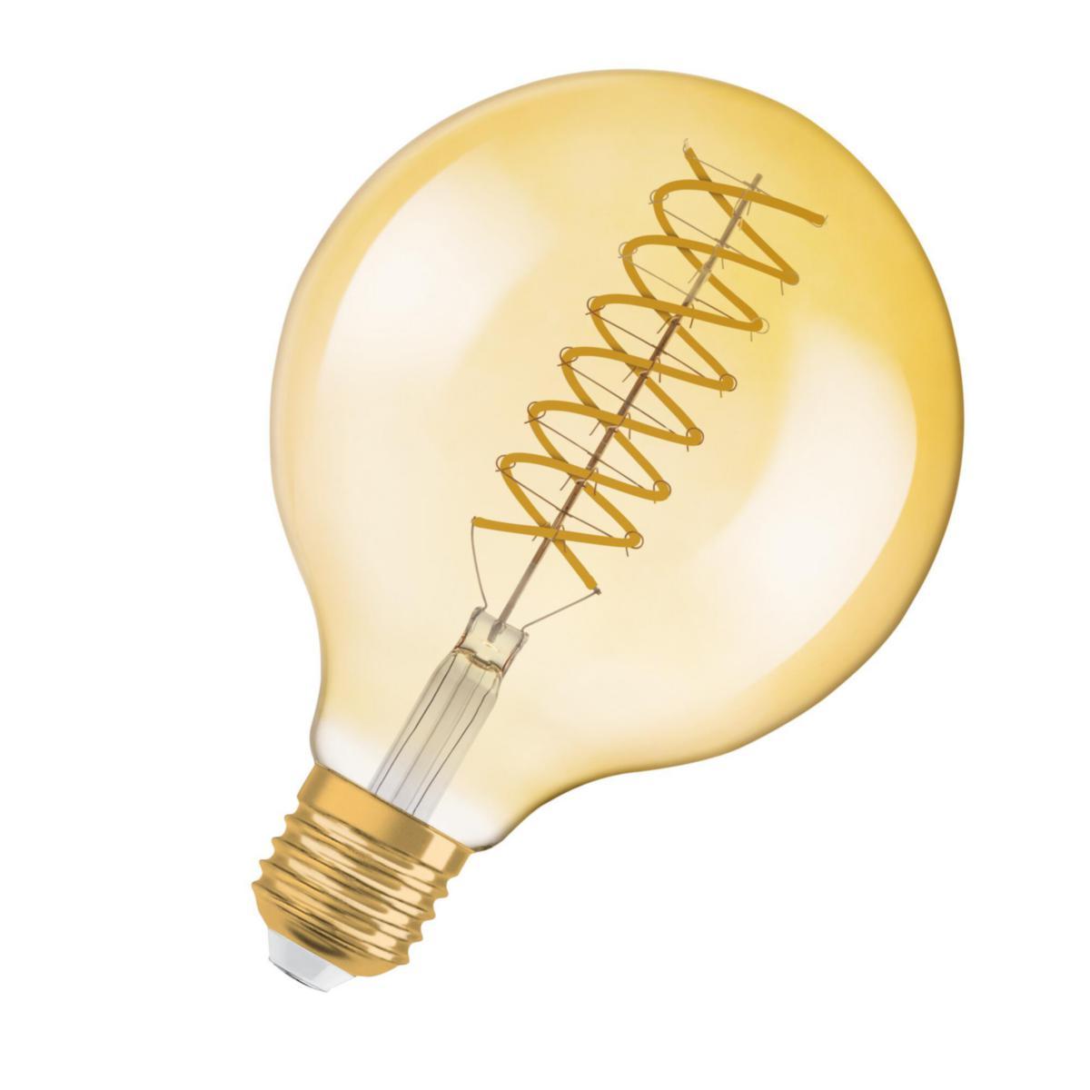 LED-lampa Vintage 1906, Glob, Guld, dimbar - LED GLOB DIM GULD 824 E27 4099854137884