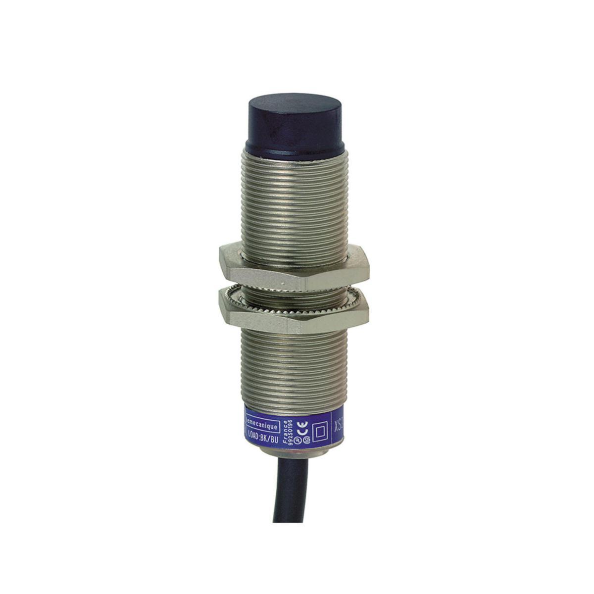 Induktiv givare XS6 lång Osisense AC/DC-matning - IND.GIV M18 SN=8MM BR XS618B4MBL2