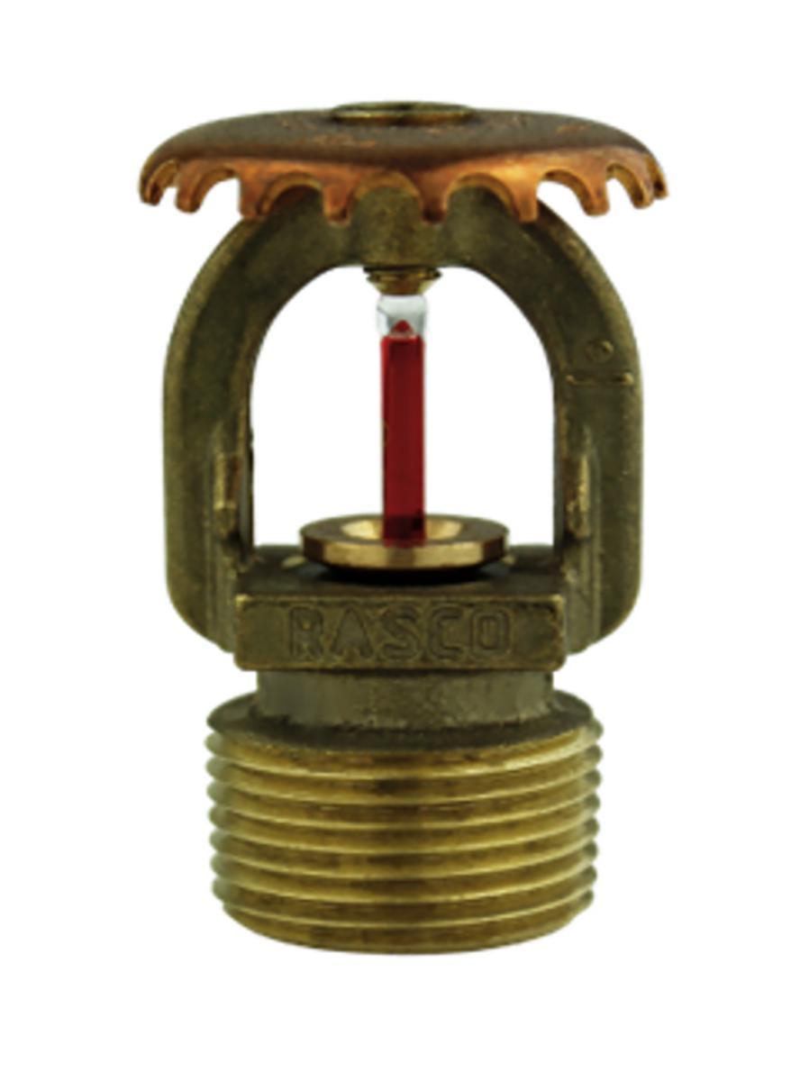 Sprinkler, F1FR-series, QR, Reliable, K80, DN15 - F1FR56 UPRIGHT 68C 1/2 BSPT K=80 brass DN15 68°
