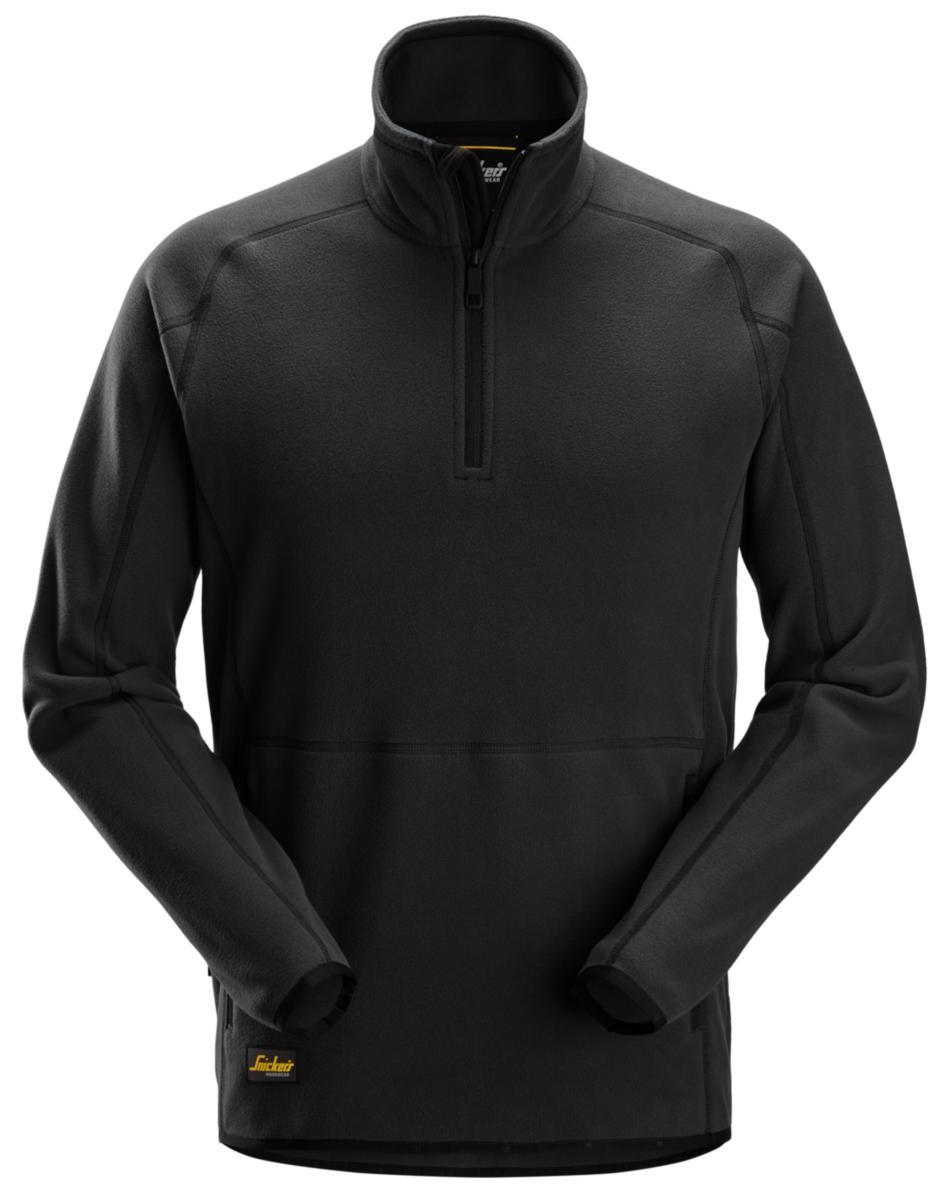 Tröja Snickers 8421 Fleece - FLEECETRÖJA SNICKERS 8421-0400 SVART HALVZIP STL 3XL