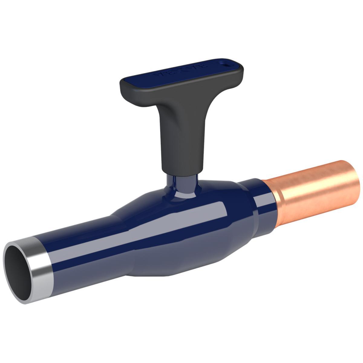 Fully welded ball valve, Vexve Series 301X, carbon steel, with weld end/solder connection, reduced flow design - DN25 BALL VALVE STEELL, P235GH WELDING/COPPER