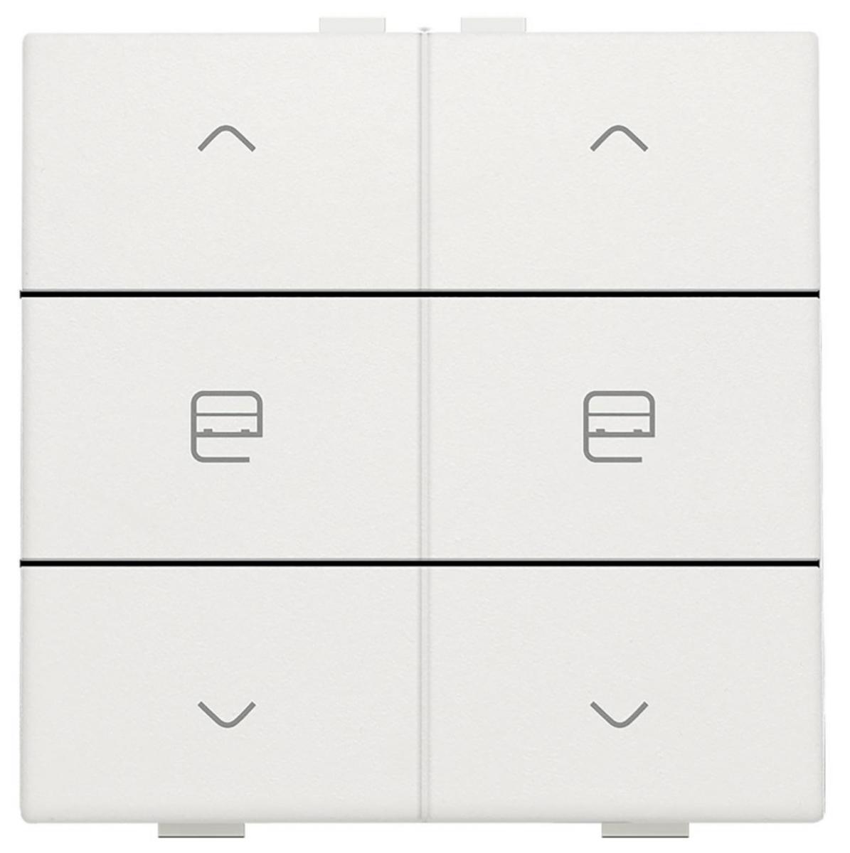 Tryckknapp 51036 dubbel för motorstyrning tilll Niko Home Control - MOTORKONTR DB. VIT 101-51036