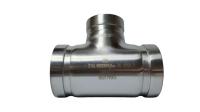 Grooved T-pipe reduced stainless, a-collection