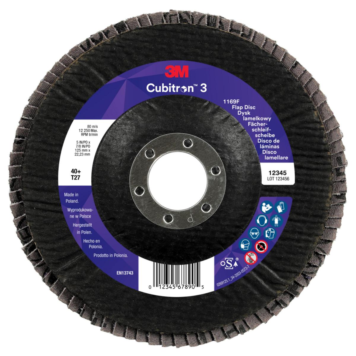 Lamellrondell 3M 1169F Plan - LAMELLRONDELL 3M 1169F PLAN CUBITRON3 K40 125MM×22MM