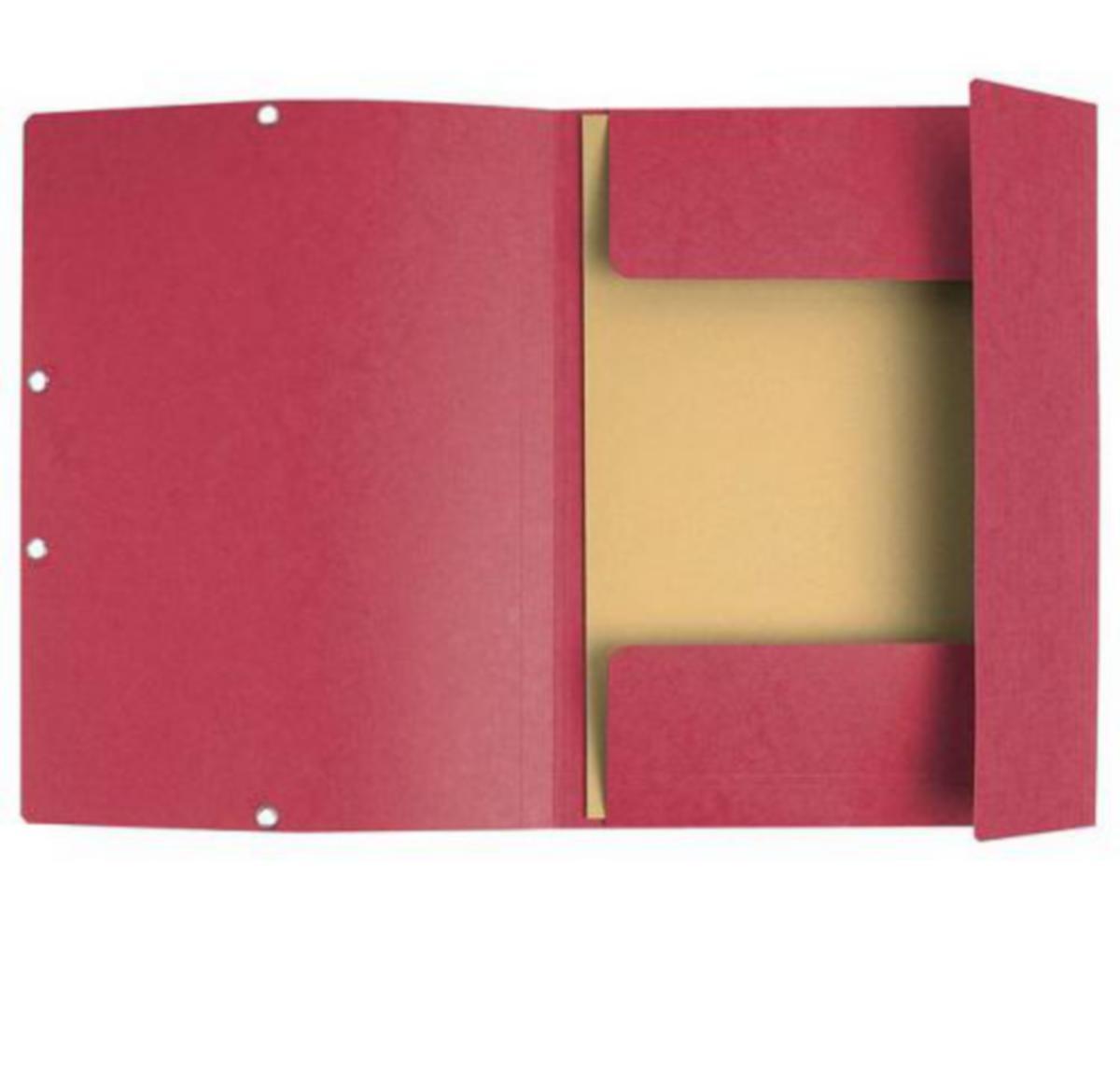 Gummibandsmapp A4 - GUMMIBANDSMAPP 55305E A4 KARTONG 3-KLAFF RÖD