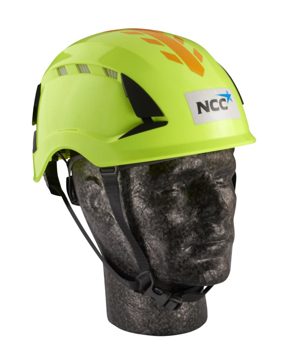 Protective Helmet NCC 3M Securefit X5500 Vent - HELMET X5500V NCC HIVIS VENT LOGO CHIN STRAP ORANGE REFLEX