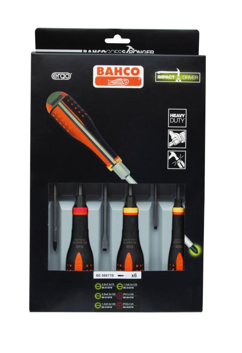 Skruvmejselsats Bahco BE-9881TB - SKRUVMEJSELSATS BAHCO BE-9881TB 6ST GENOMG