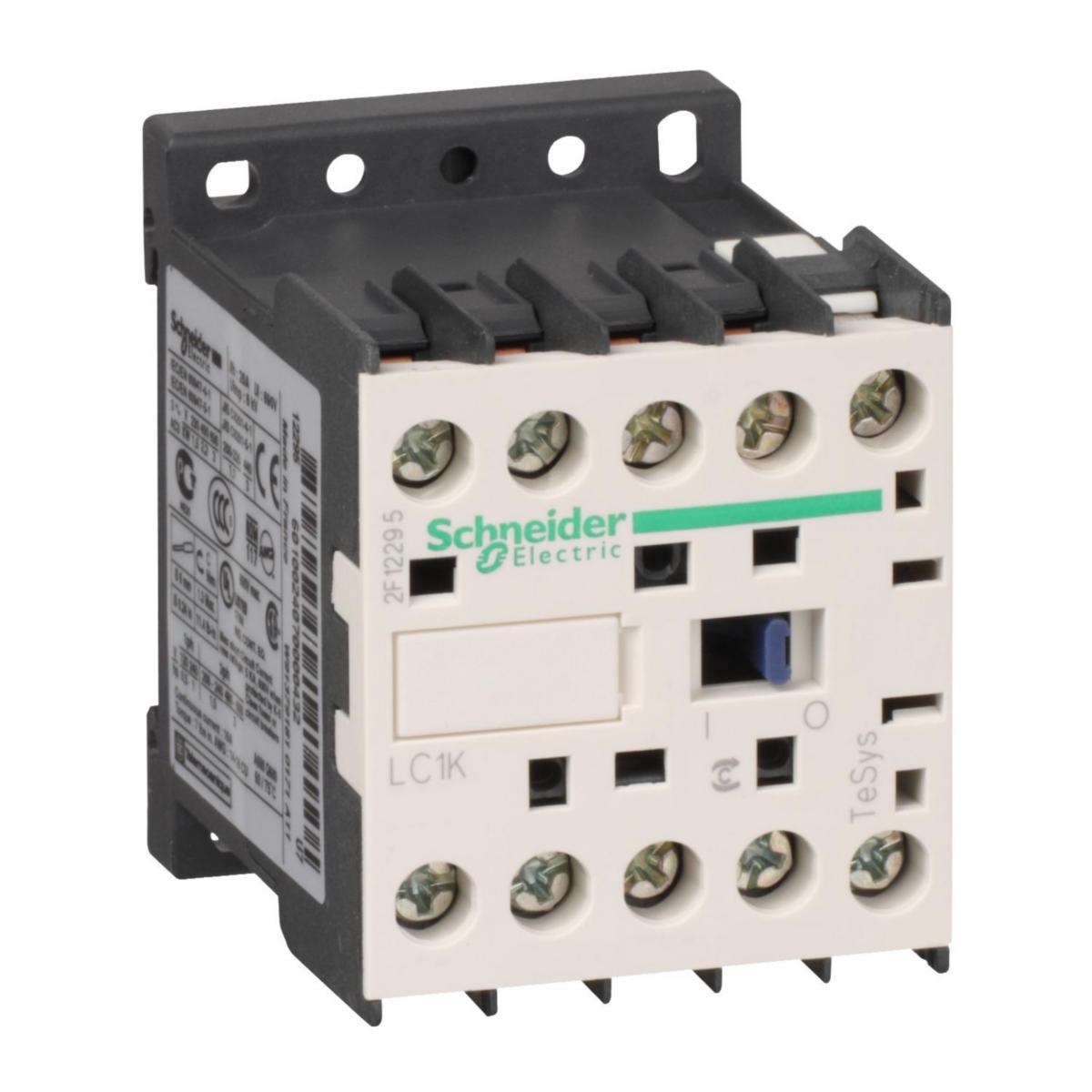 Mini contactor LC1K AC operated - Contactor 3P AC-3<=440V 9A 24V LC1K0901B7