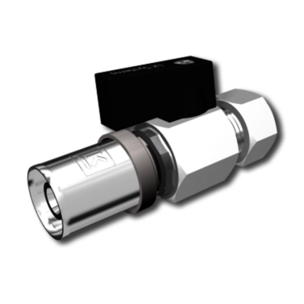 Ball Valve R25, Accessory for Heating Circuit Distributor, LK - PRESSPEX BALL VALVEe AX16xCu12 LK