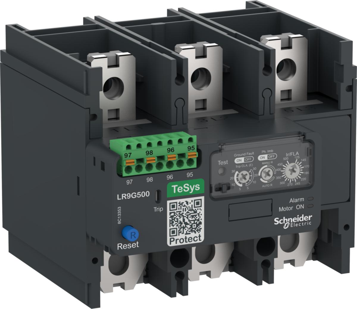 Överlastrelä TeSys Giga Electronic - ÖVERLASTRELÄ LR9G 500A FJÄDER LR9G500