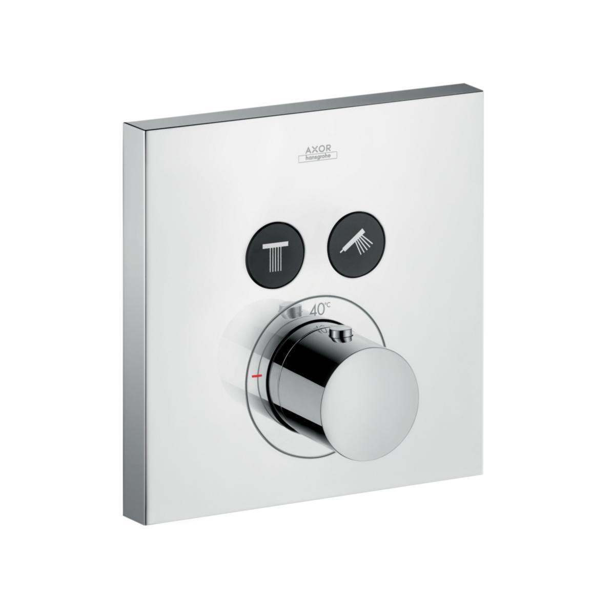 Inbyggnadsblandare AXOR ShowerSelect Square, Hansgrohe - HANSGROHE INBYGGNADSBLANDARE AXOR SHOWERSELECT SQUARE KROM