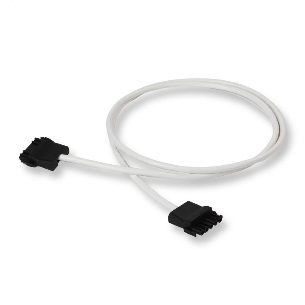 HF-kablage, RQQ 5G1,5 mm² med svart stickkontakt NAC 31S.B och svart hylskontakt NAC 32S.B, Ensto - KABLAGE RQQ 5G1.5 SV 1M NAL 550T15010B