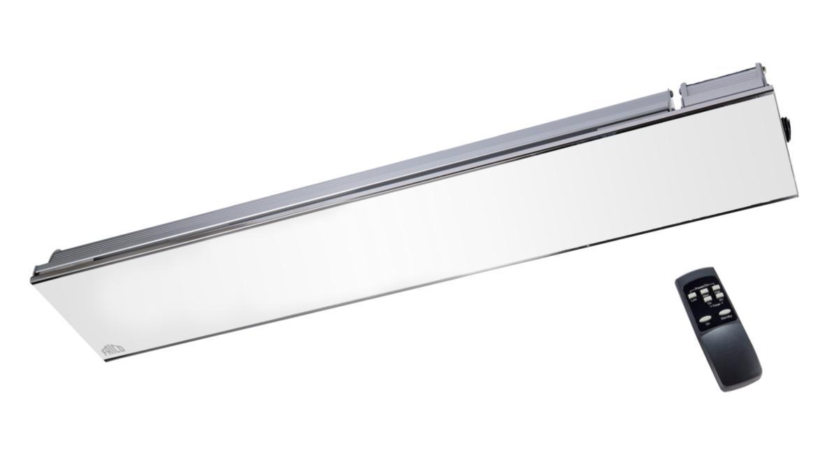 Infravärmare, Relax Glass Dimmer, med fjärrkontroll - INFRAVÄRMARE 2200 W IP65 230 V VIT/SILVER IHRGD22WS65 FRICO