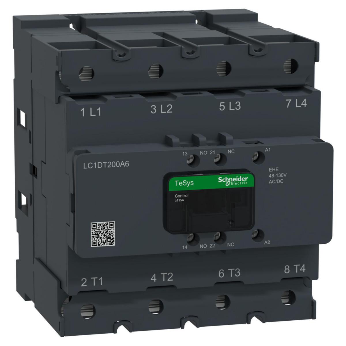 Kontaktor LC1D 115-200A TeSys Deca Advance - KONT DECA 200A 48-130VACDC KAB LC1DT200A6EHE