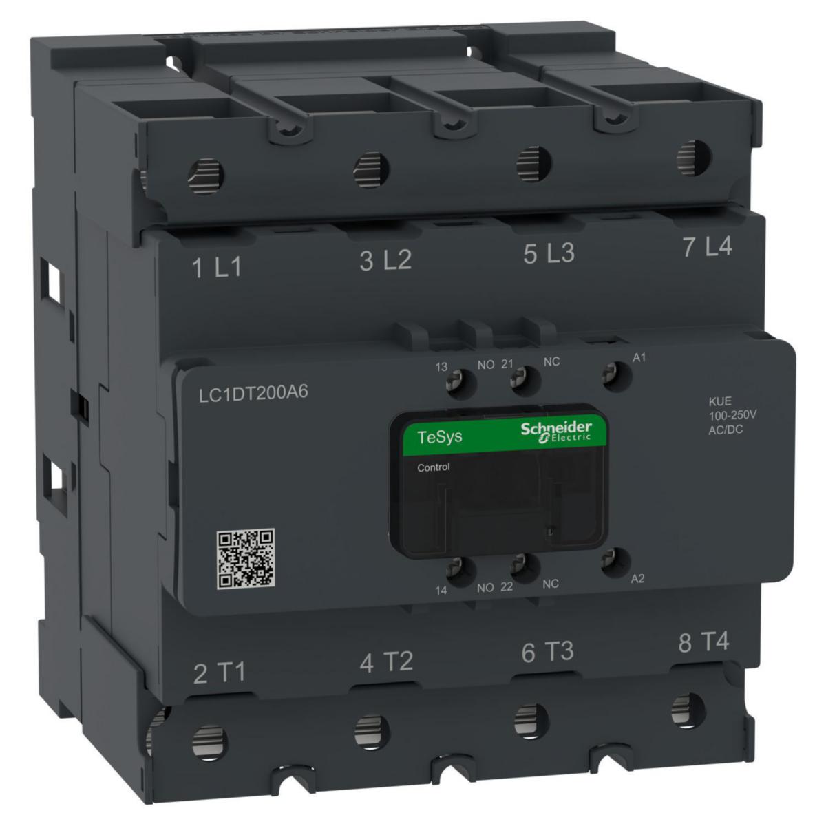 Kontaktor LC1D 115-200A TeSys Deca Advance - KONT DECA 200A 100-250VACDCKAB LC1DT200A6KUE