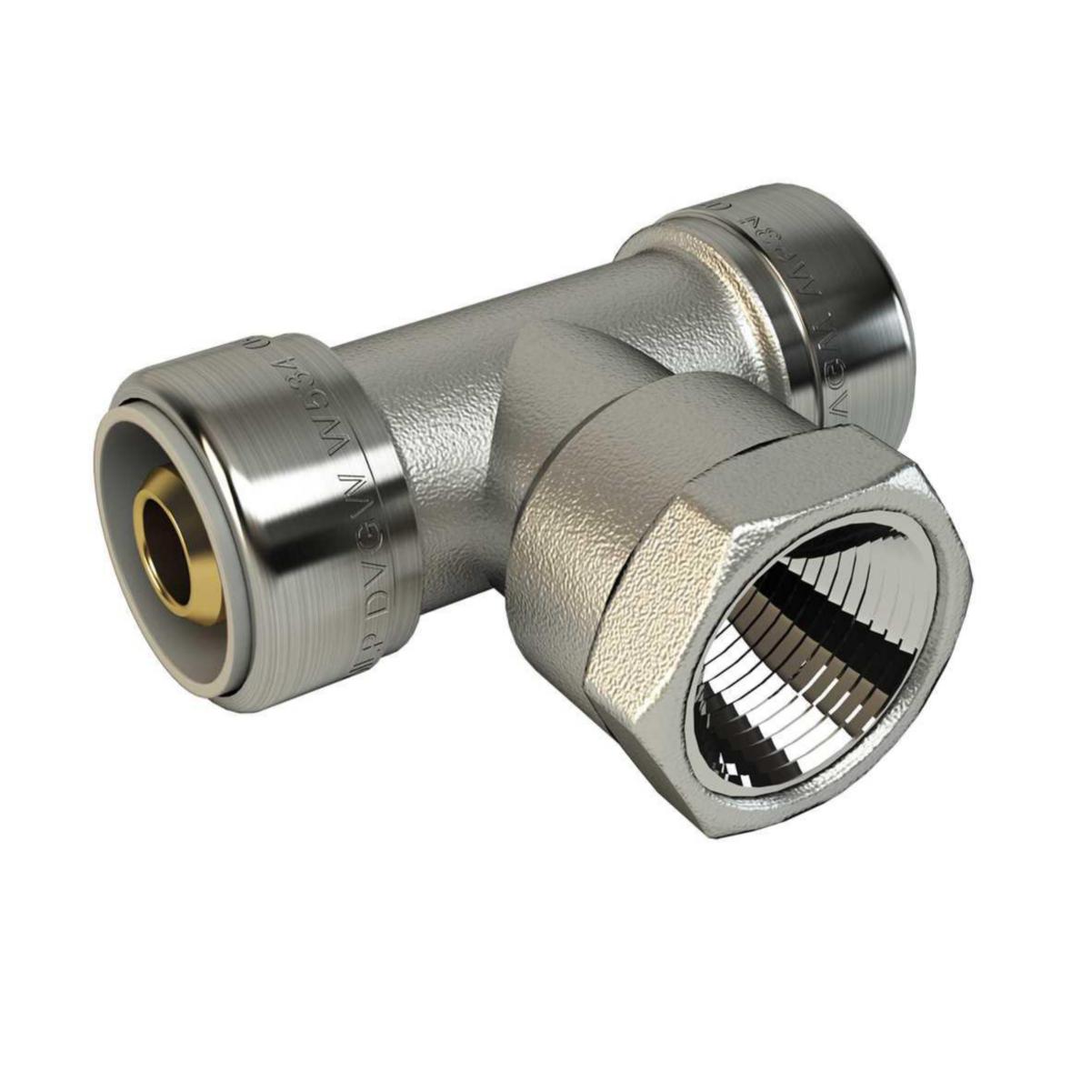T-koppling PushFit inv gg krom, LK - LK PUSHFIT T-KOPPLING AX16XG15XAX16 INV GG