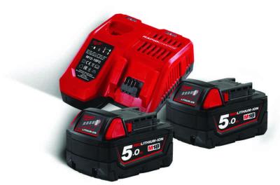 BATTERIPACK MILWAUKEE M18 NRG-502 2X5.0AH SNABBLADD.